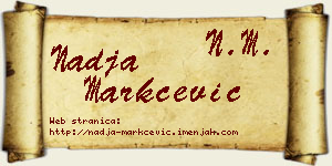 Nadja Markčević vizit kartica